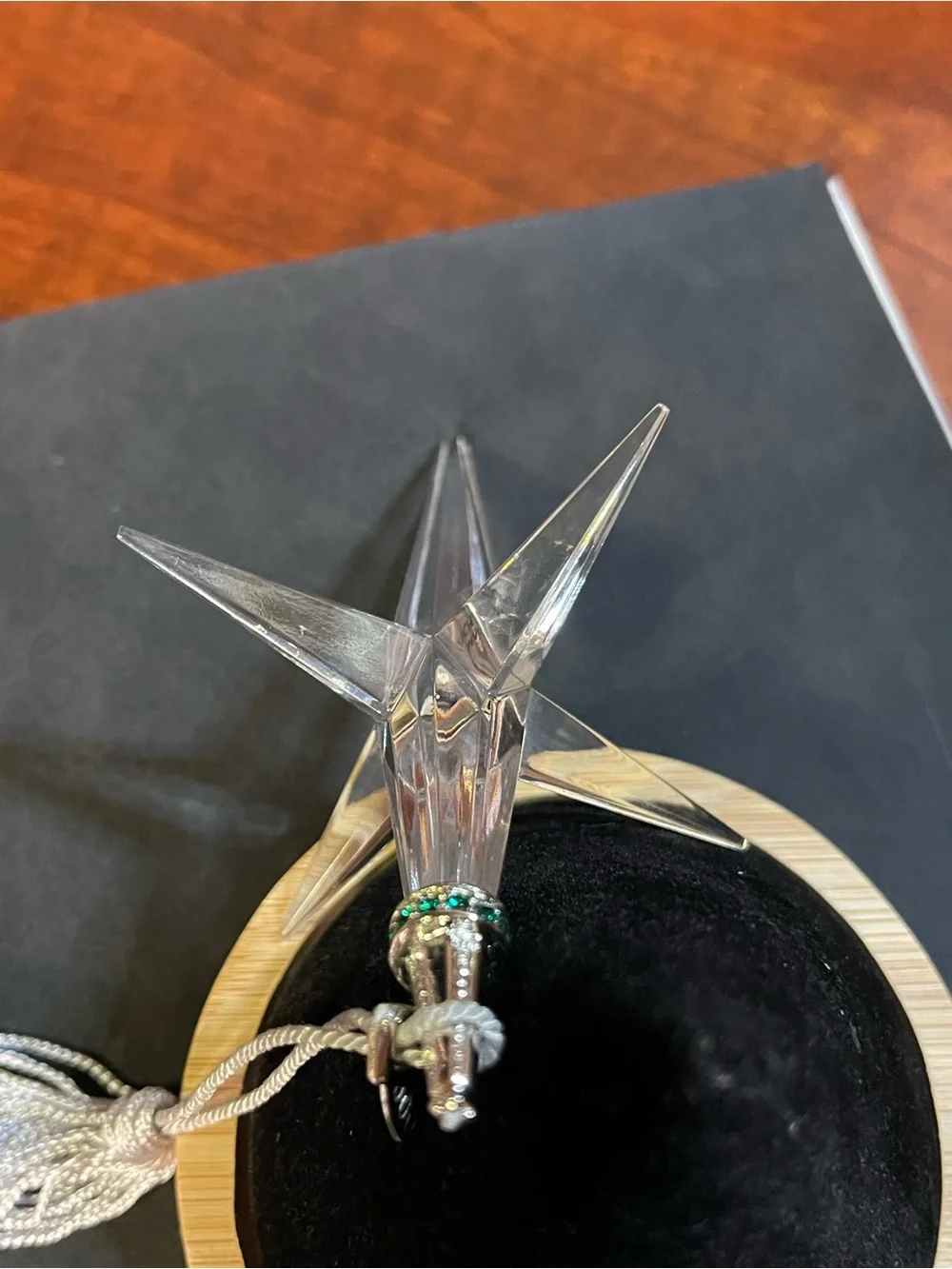 Lenox “Millennium Edition 2000” 4 Pointed Clear Crystal Star Ornament / 5” - 52g